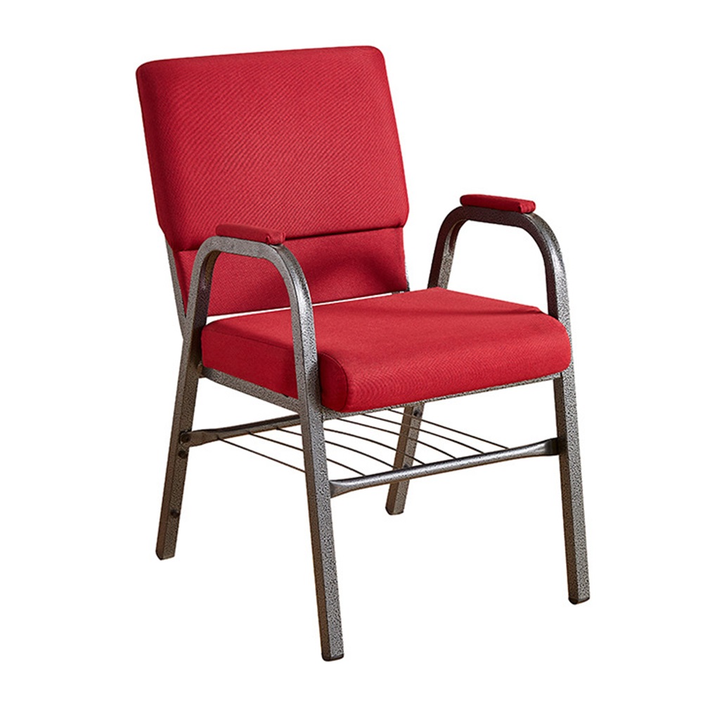 Steel armrest church chair theater padded chair for sale