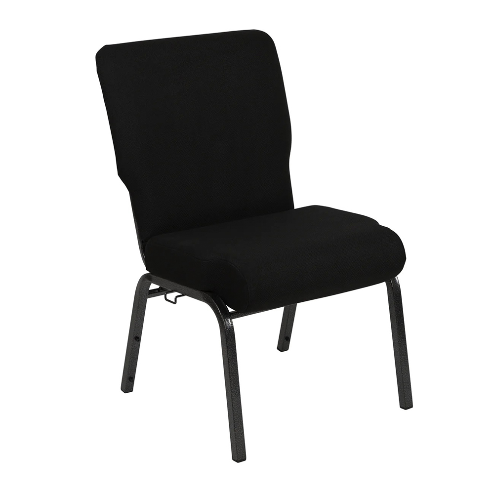 18.5''W stacking church chair with book rack