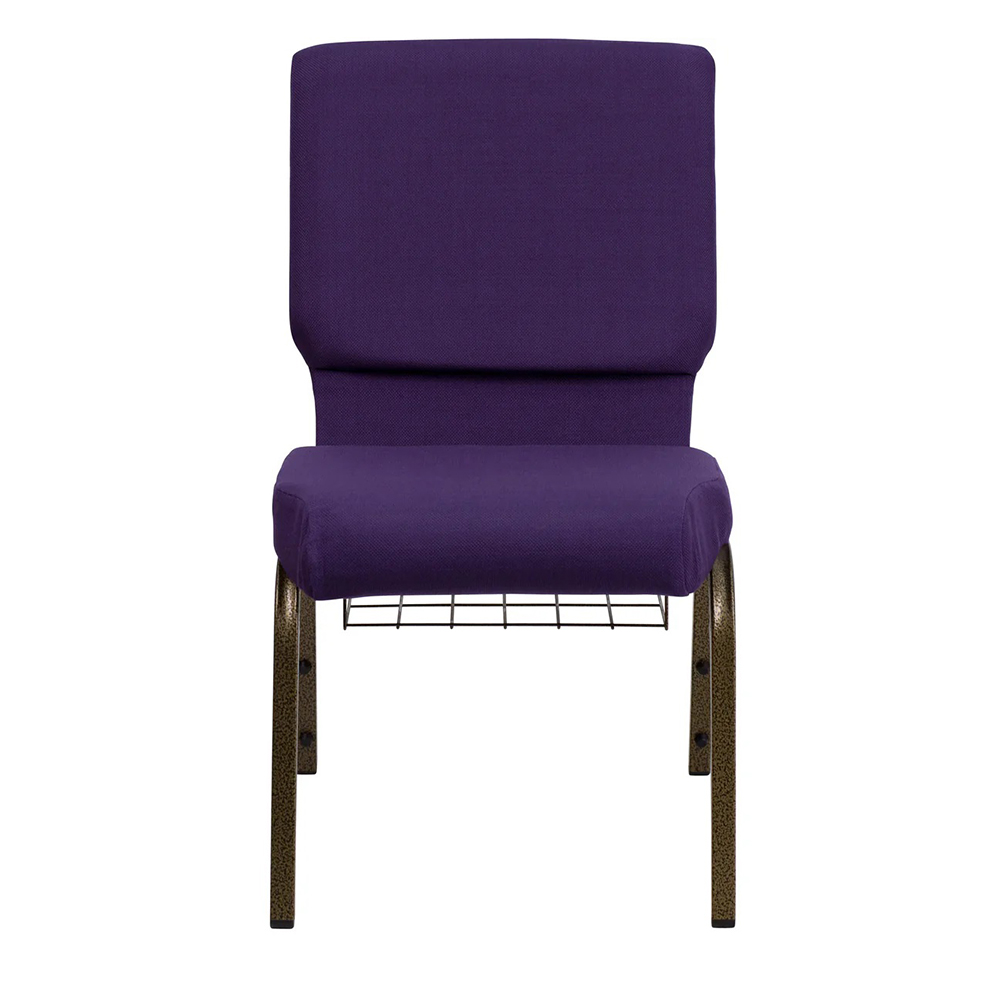 Interlocking metal connected stackable church chair for sale