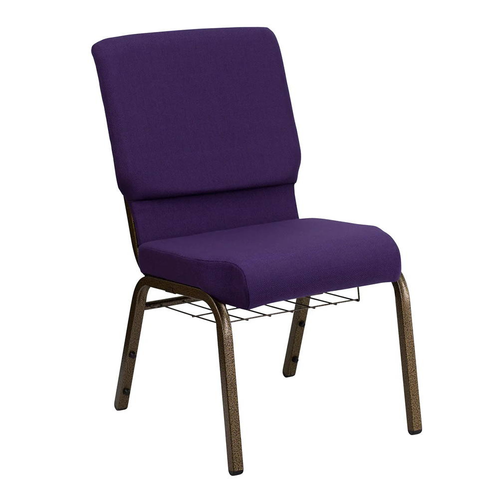 Interlocking metal connected stackable church chair for sale