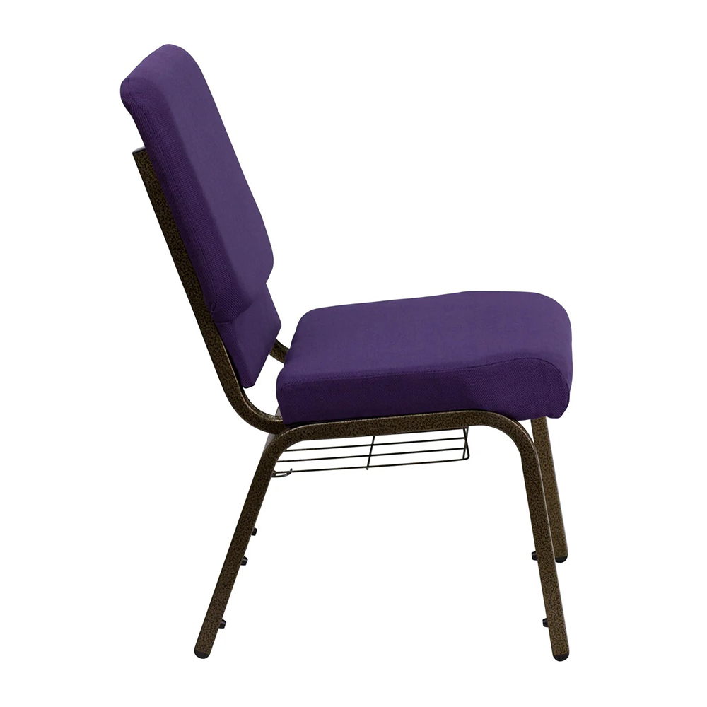 Interlocking metal connected stackable church chair for sale