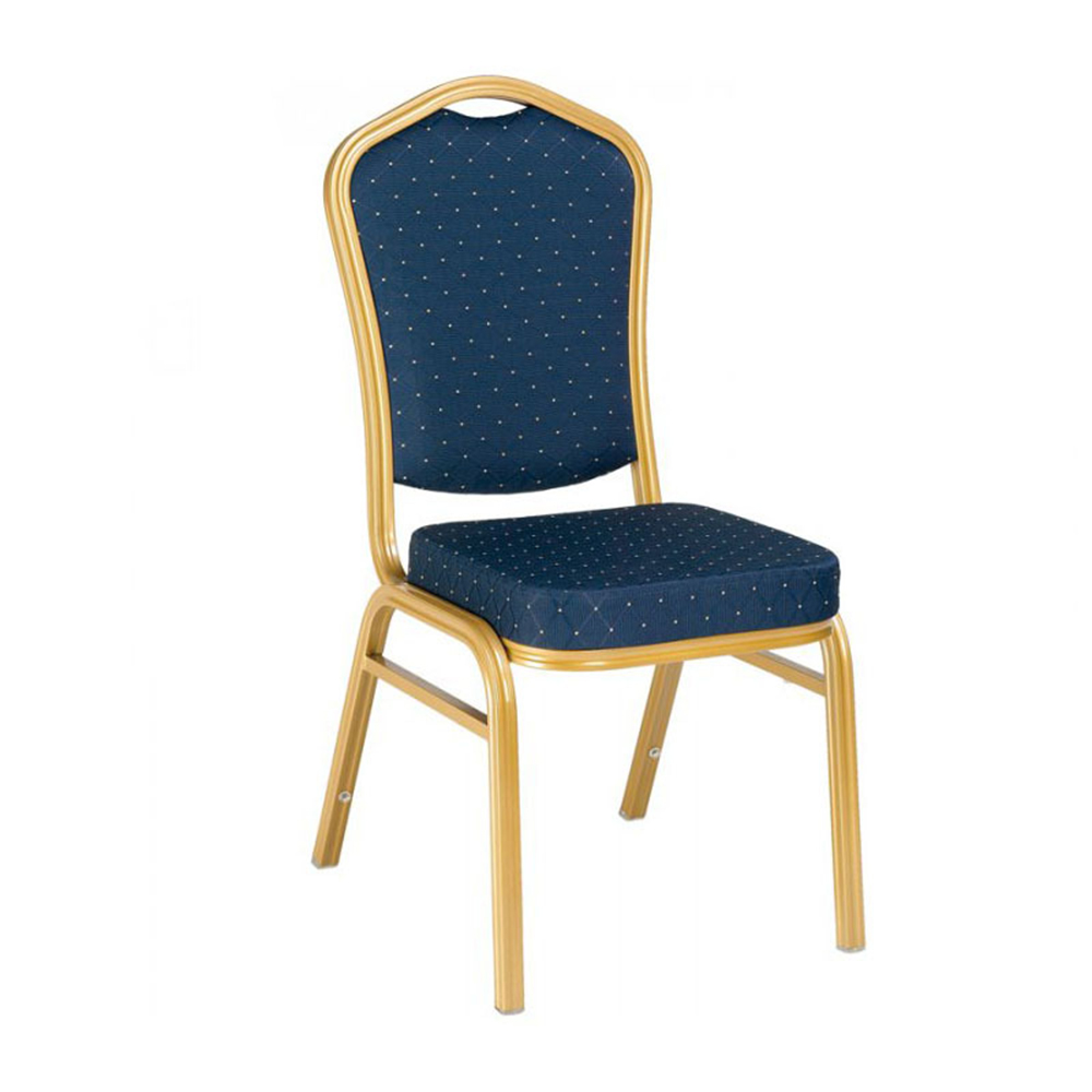 Hotel chair with Padded seat golden legs