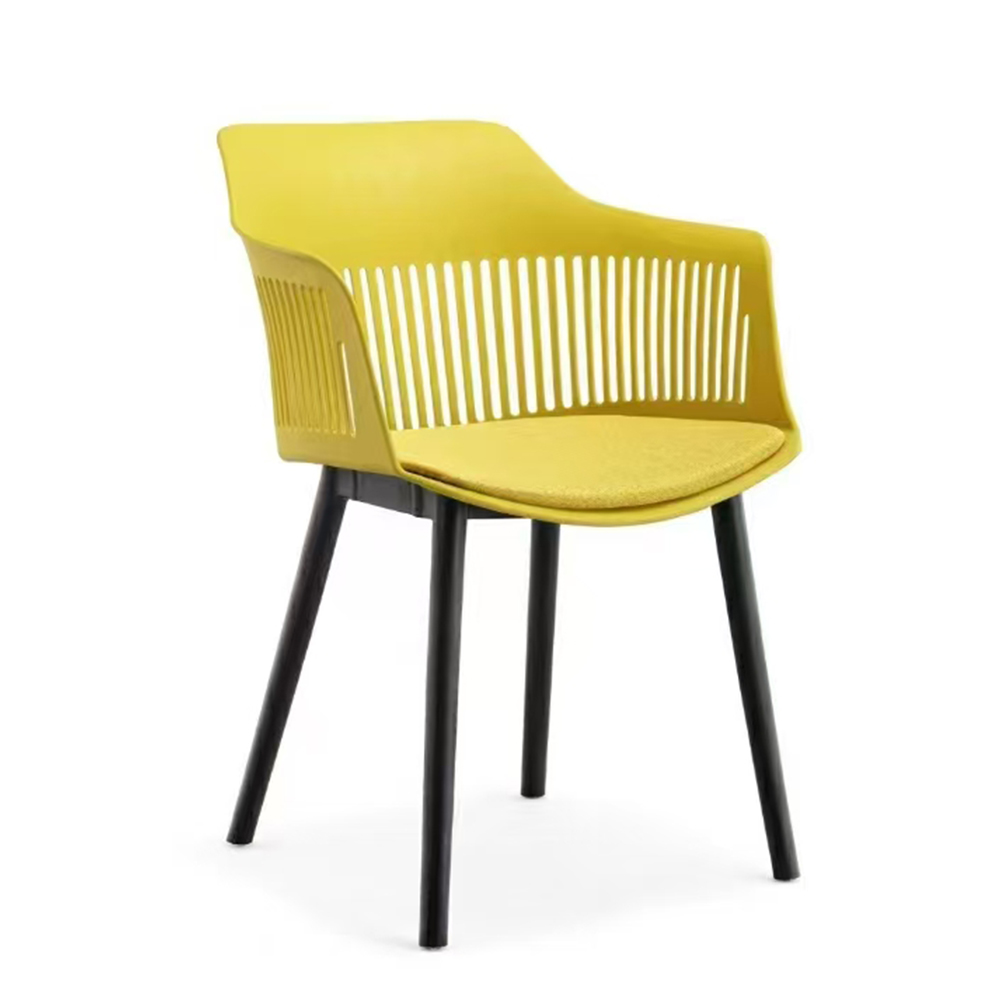Colorful dining chair plastic stacking cafe chairs