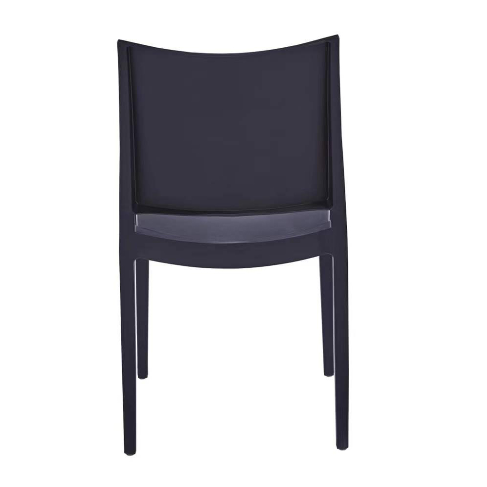 Modern monoblock polypropylene black dining plastic chair