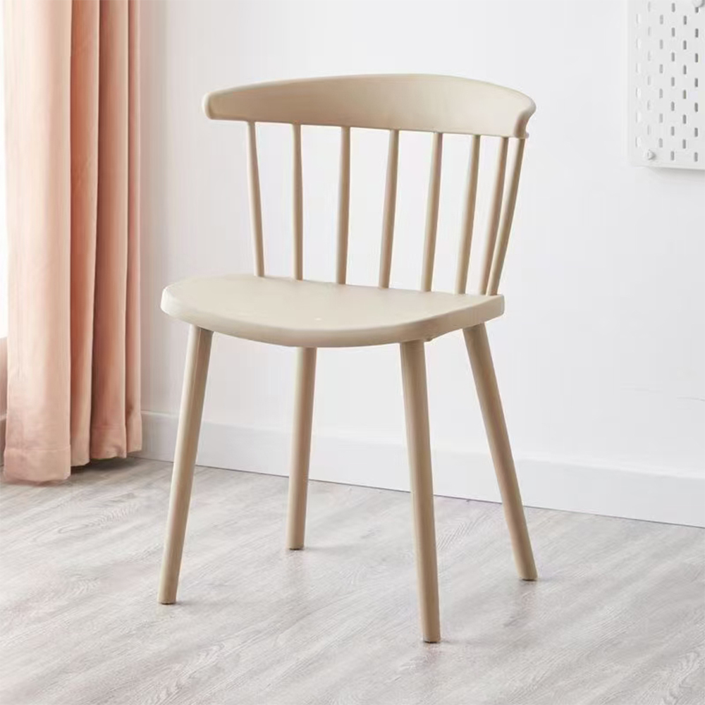 Nordic creative backrest plastic windsor chair