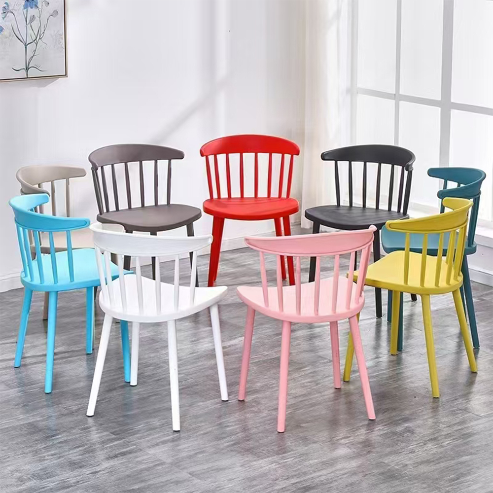 Nordic creative backrest plastic windsor chair