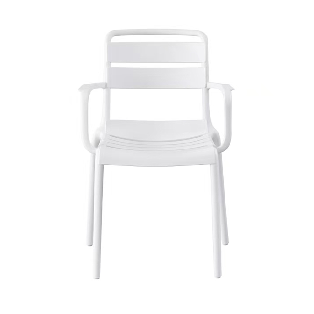 Armrest Dining Chair Stackable Plastic Chair