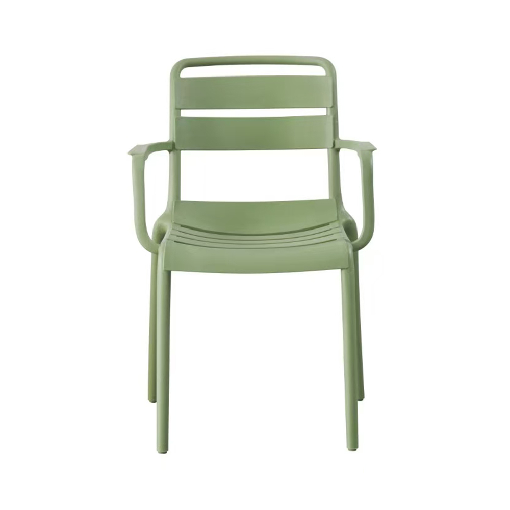 Armrest Dining Chair Stackable Plastic Chair