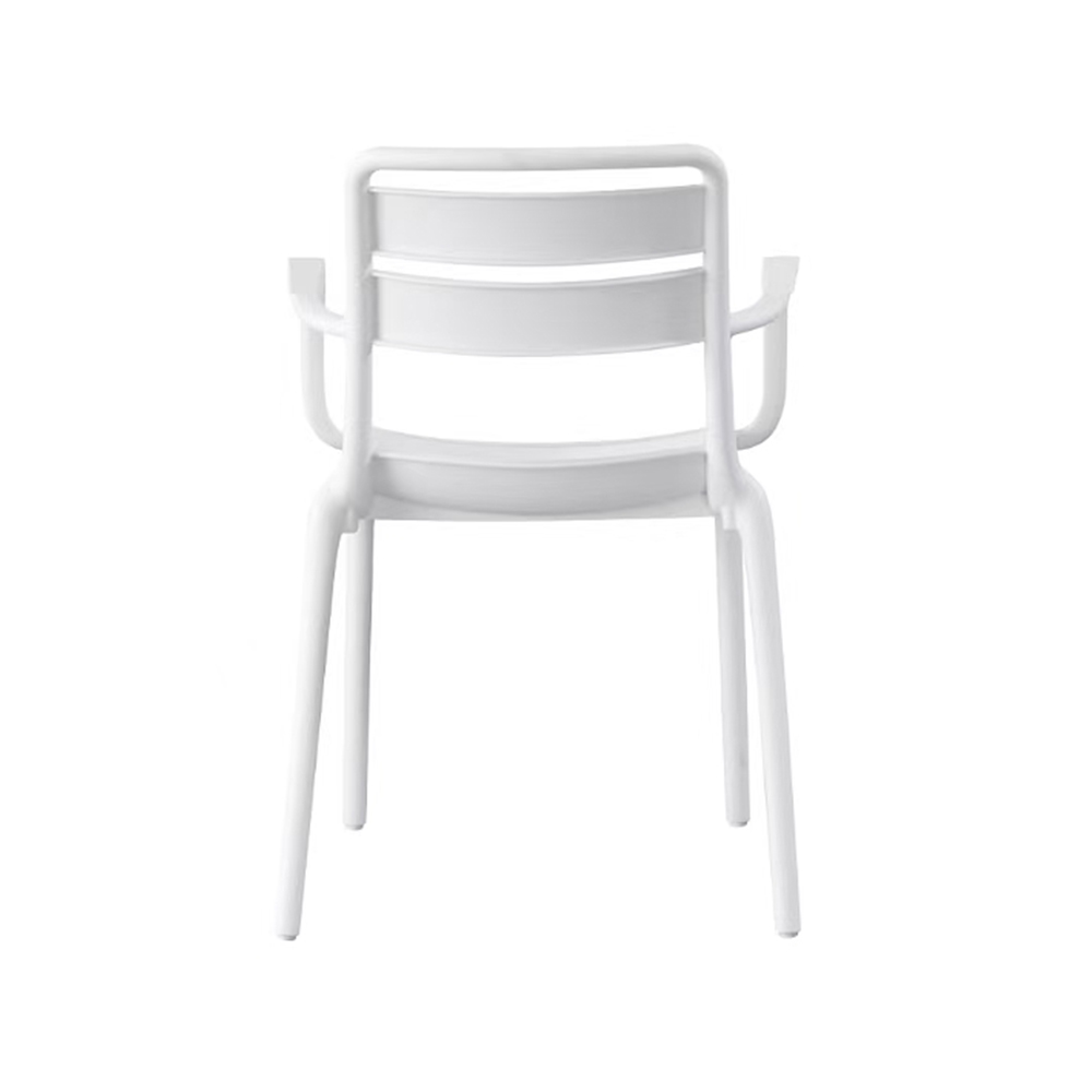 Armrest Dining Chair Stackable Plastic Chair