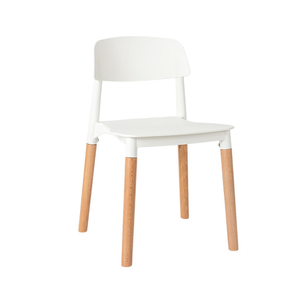 Free Sample Colorful Plastic Chairs with wood legs