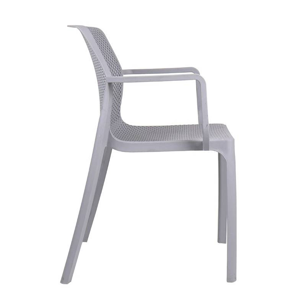 Polypropylene plastic dining chairs with arms