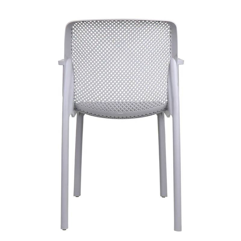 Polypropylene plastic dining chairs with arms
