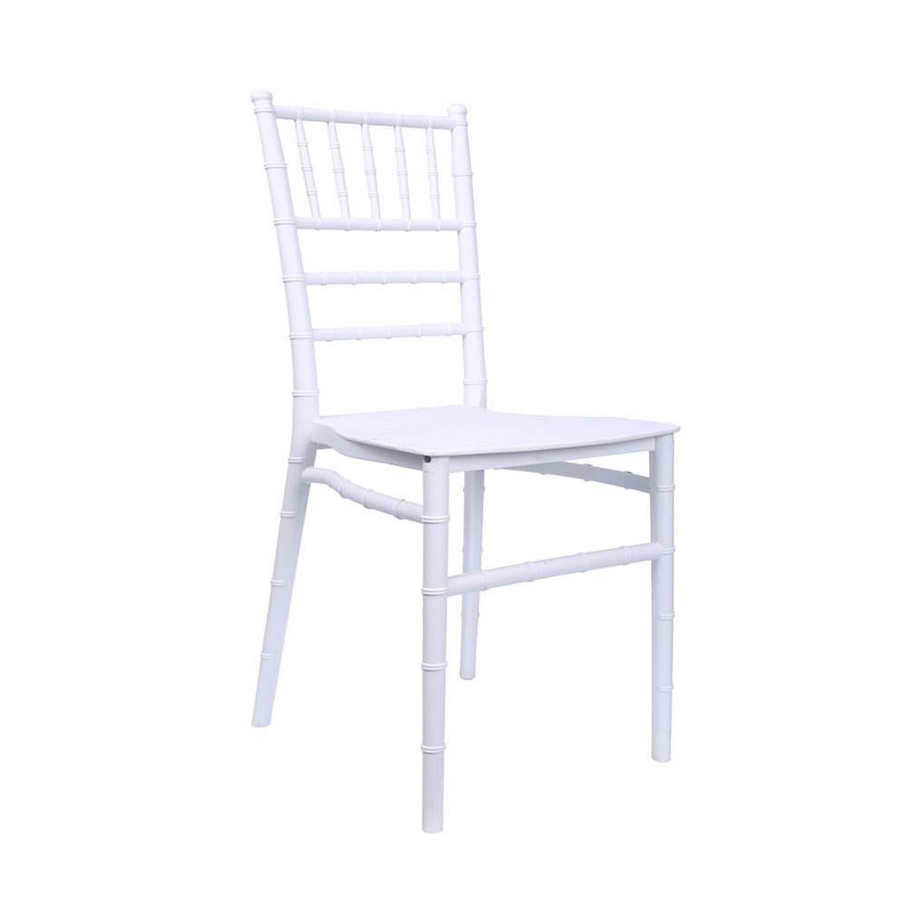 White luxury bamboo plastic event chair