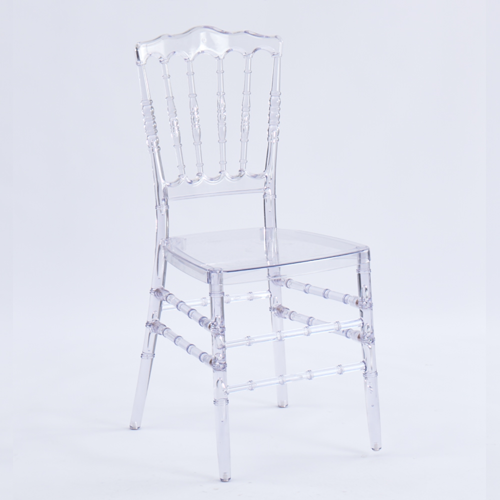 White luxury bamboo plastic event chair