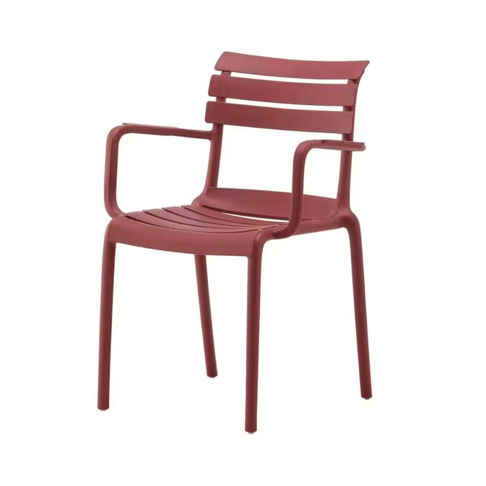Customized luxury stackable pp plastic chair with arms