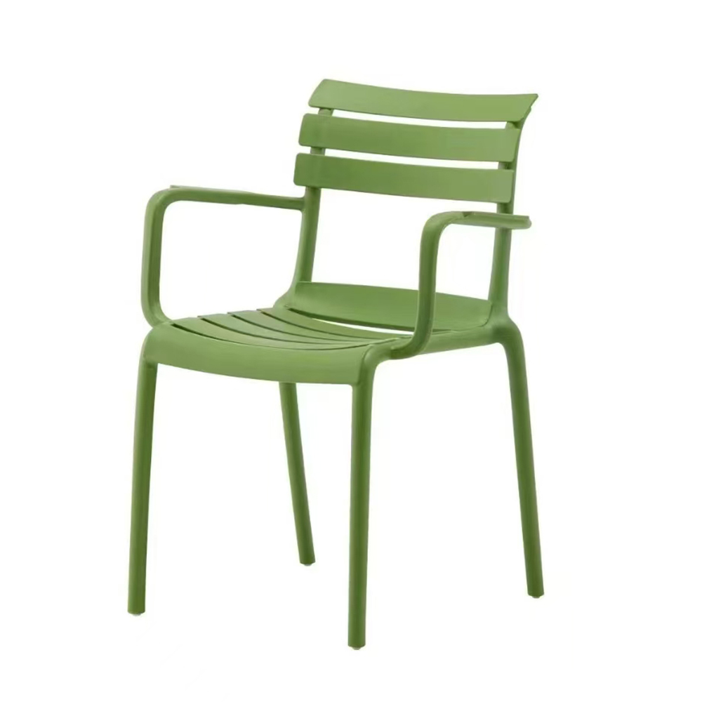 Customized luxury stackable pp plastic chair with arms